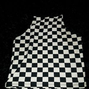 Checkerd Spaghetti Strap Top